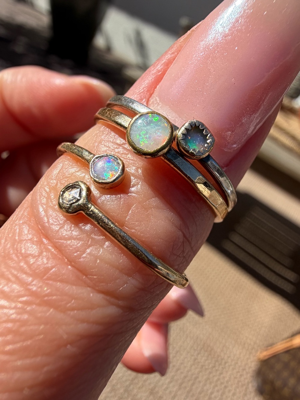 Opal rings